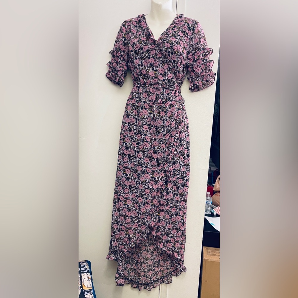 🚨New LOST + WANÂDER Women’s Lovestoned elegant Wrap Dress - Picture 2 of 7